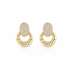BRINCO ARGOLA OVAL BANHADO A OURO 18K