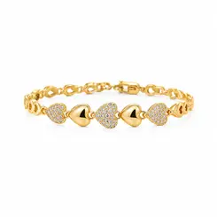 PULSEIRA CORAÇÃO ENCANTADO BANHADO A OURO 18K