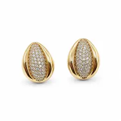 BRINCO GOTA CRAVEJADA BANHADO A OURO 18K