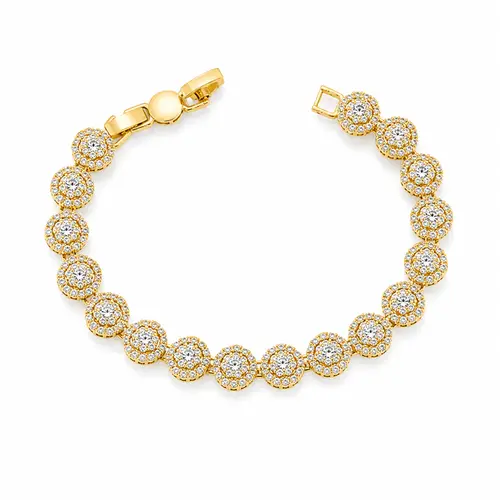 PULSEIRA CRAVEJADO LOVE BANHADO A OURO 18K