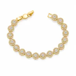 PULSEIRA CRAVEJADO LOVE BANHADO A OURO 18K