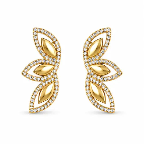 BRINCO ASA BORBOLETA BANHADO A OURO 18K