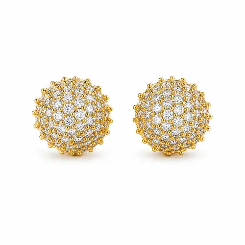 BRINCO REDONDO ALTO BANHADO A OURO 18K