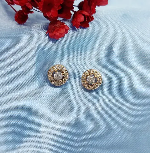 BRINCO PONTO REDONDO  P BANHADO A OURO 18K