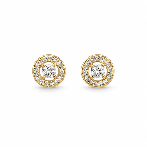 BRINCO PONTO REDONDO  P BANHADO A OURO 18K