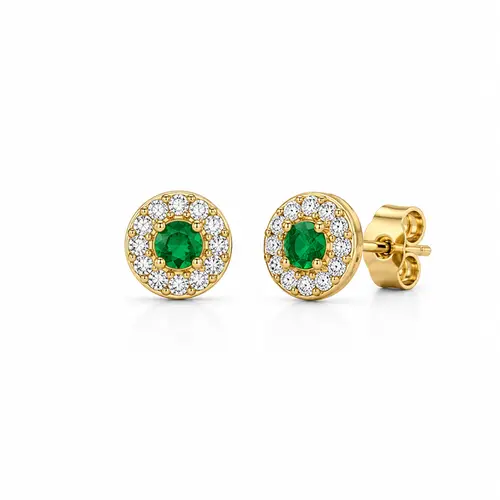 BRINCO RED VERDE P BANHADO A OURO 18K