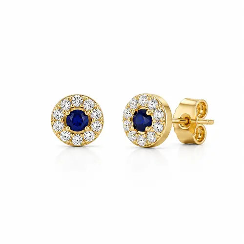 BRINCO RED AZUL P BANHADO A OURO 18K