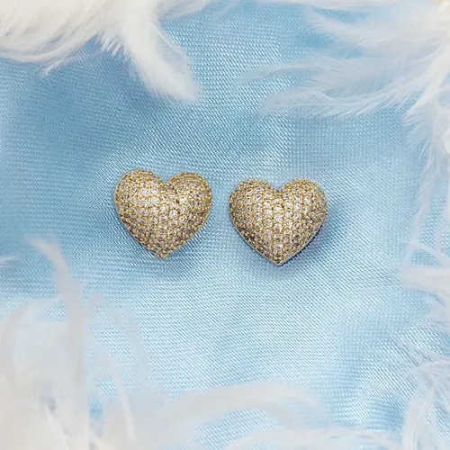 BRINCO COR CRAVEJADO MAYA BANHADO A OURO 18K