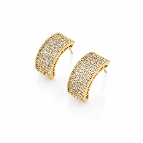 BRINCO ARGOLA MINIMAL BANHADO A OURO 18K