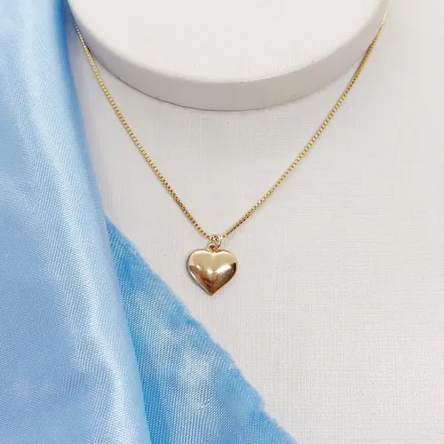 CHOKER CORAÇÃO BANHADO A OURO 18K