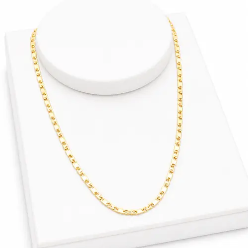 CORRENTE GRUMET BANHADA  A OURO 18K
