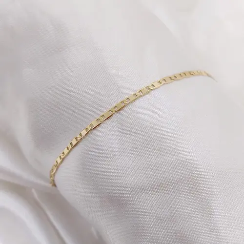 PULSEIRA MASC GRUMET BANHADA A OURO 18K