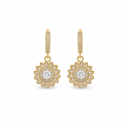 ARGOLA FLOR BANHADA A OURO 18K