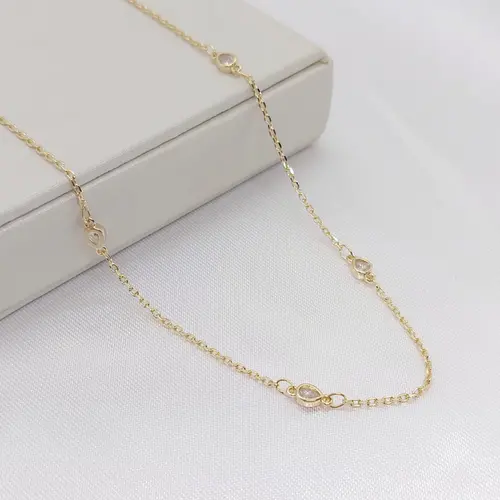 CHOKER ESSENCIA NATURAL BANHADA A OURO 18K
