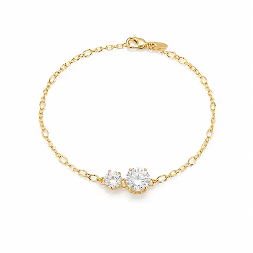 PULSEIRA PEDRA ENCANTADA BANHADA A OURO 18K