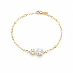PULSEIRA PEDRA ENCANTADA BANHADA A OURO 18K