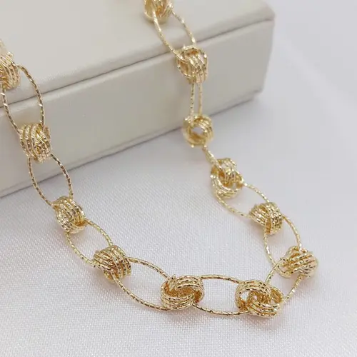 CHOKER TRANÇADA BANHADA A OURO 18K