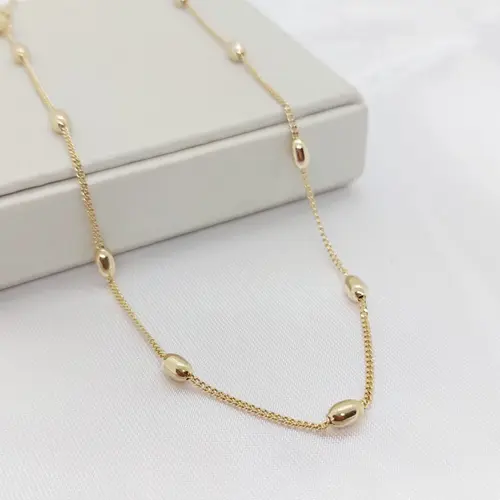 CHOKER BOLAS BANHADA A OURO 18K