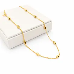 CHOKER BOLAS BANHADA A OURO 18K