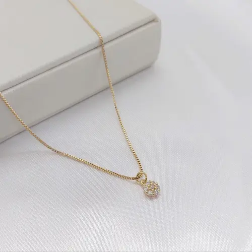 CHOKER FLOR BANHADO A OURO 18K