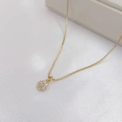 CHOKER FLOR BANHADO A OURO 18K