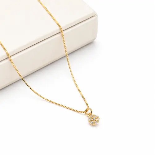 CHOKER FLOR BANHADO A OURO 18K
