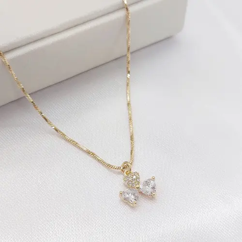 CHOKER TREVO BANHADA A OURO 18K