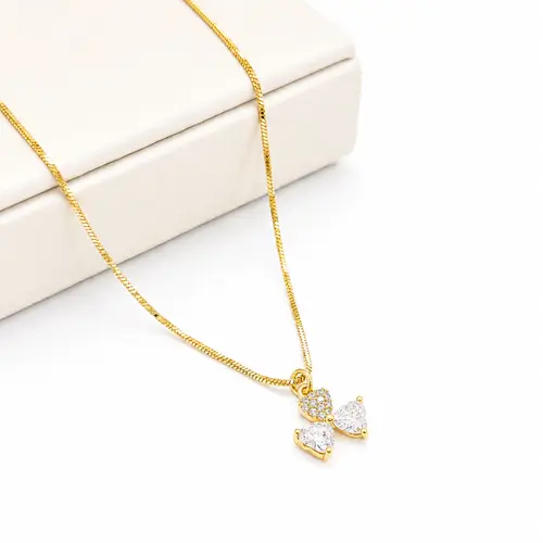 CHOKER TREVO BANHADA A OURO 18K