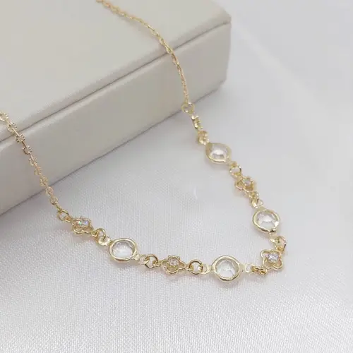 CHOKER ELOS BRILHO BANHADO A OURO 18K