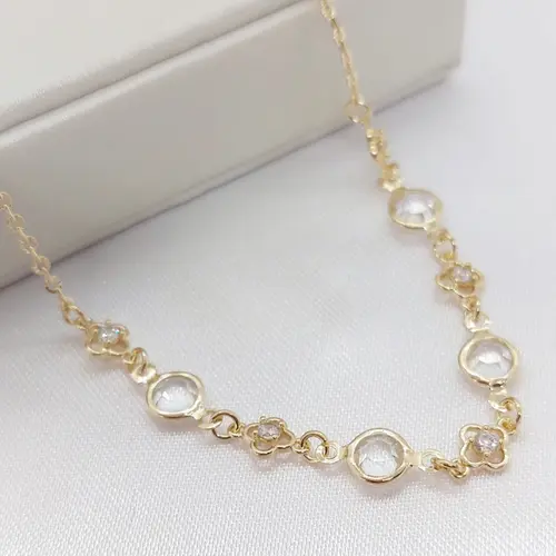 CHOKER ELOS BRILHO BANHADO A OURO 18K