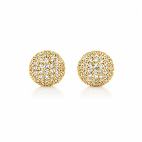 BRINCO BOLINHA BANHADO A OURO 18K