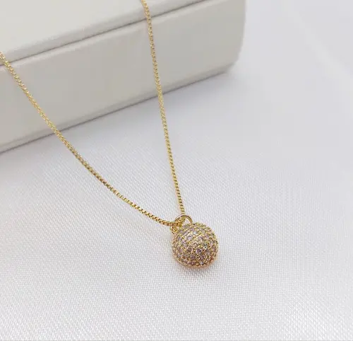 CHOKER RED BANHADO A OURO 18K