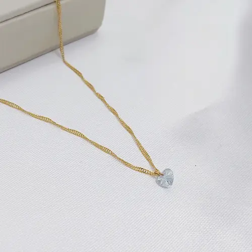 CHOKER CORAÇÃO BUBBY BANHADA A OURO 18K