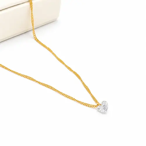 CHOKER CORAÇÃO BUBBY BANHADA A OURO 18K