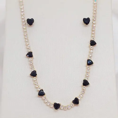 CONJUNTO COR TIANE BANHADO A OURO 18K