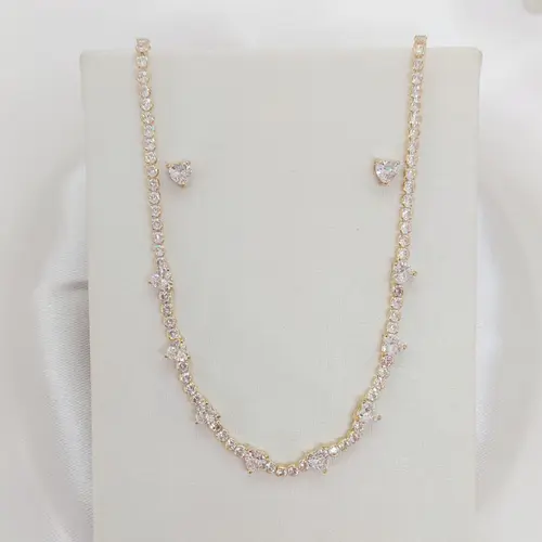 CONJUNTO COR TIANE BANHADO A OURO 18K