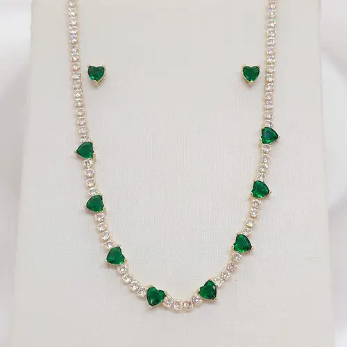 CONJUNTO COR TIANE BANHADO A OURO 18K