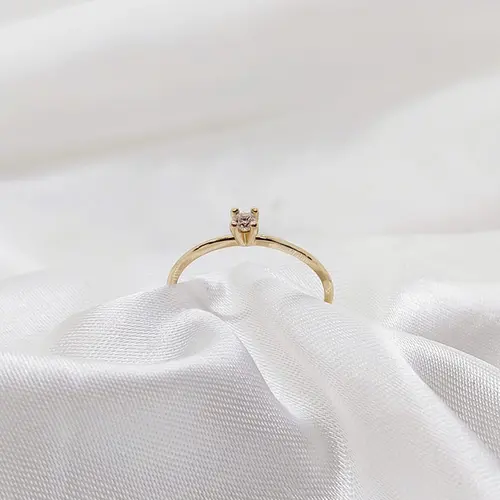 ANEL SOLITÁRIO SOLARIS BANHADO A OURO 18K