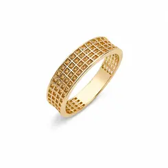ANEL GRADE BANHADO A OURO 18K