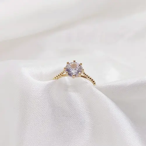 ANEL SOLITÁRIO VALEN BANHADO A OURO 18K