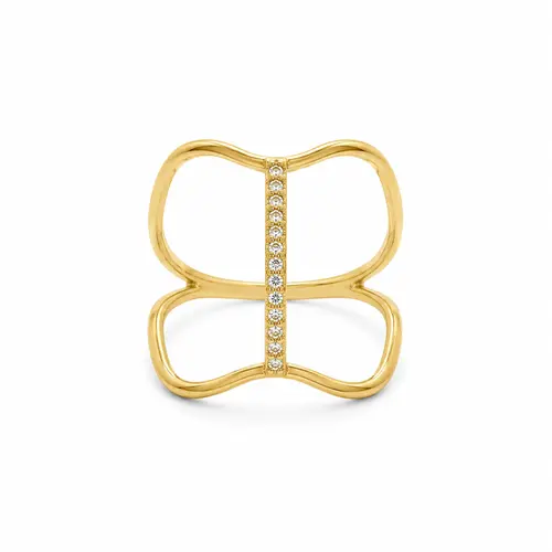 ANEL BORBO BANHADO A OURO 18K