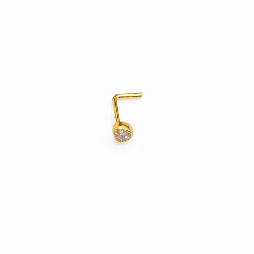 PIERCING NOSTRIL D BANHADO A OURO 18K