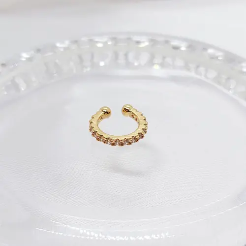 PIERCING FAKE ARG BANHADO A OURO 18K