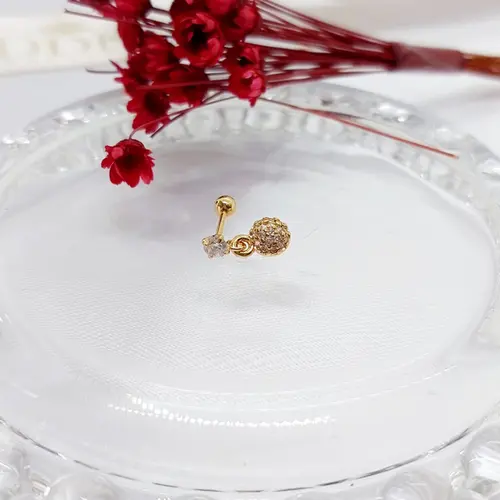 PIERCING ALICE BANHADO A OURO 18K