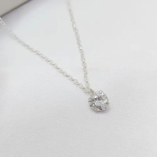 CHOKER COR CRAVEJADO BANHADO A PRATA925