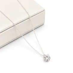 CHOKER COR CRAVEJADO BANHADO A PRATA925