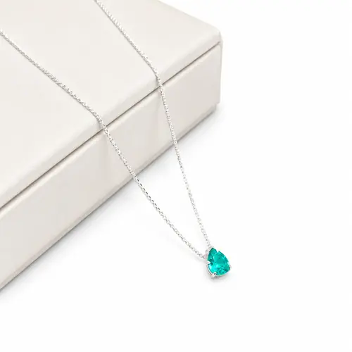 CHOKER COR VERDE BANHADO A PRATA925