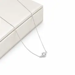 COLAR PLUS PONTO DE LUZ BANHADO A PRATA 925