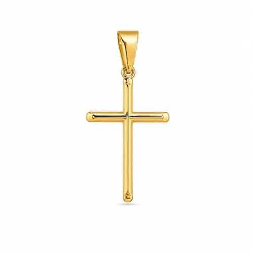 PINGENTE CRUZ ABAL BANHADO A OURO 18K