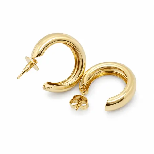 ARGOLA PLUS BANHADA A OURO 18K
